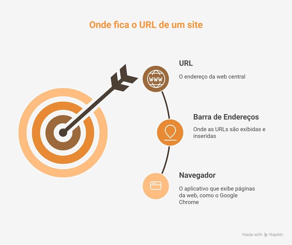 infográfico demonstrando o que é URL