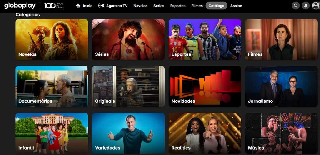 catálogo de streaming com plano de internet com Globoplay